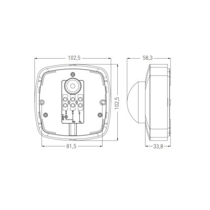 Āra kustību sensors 360° IP65