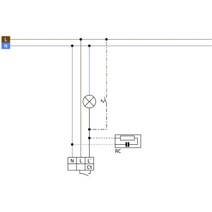 Āra kustību sensors LC-CLICK 200° IP44 melna