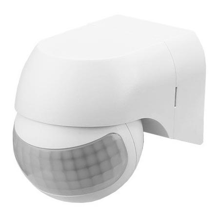 Āra kustību sensors PIR 180° IP44 balta