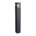 Āra lampa 1x E27, 40 W, 230 V, IP44, 80 cm — melna ar dūmakainu stiklu