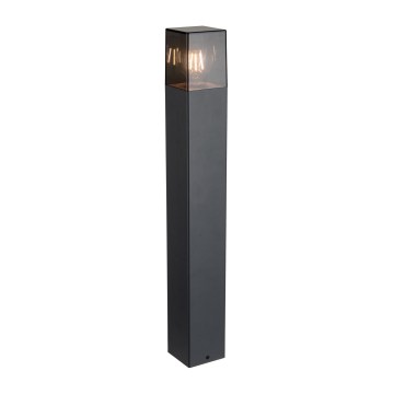 Āra lampa 1x E27, 40 W, 230 V, IP44, 80 cm — melna ar dūmakainu stiklu