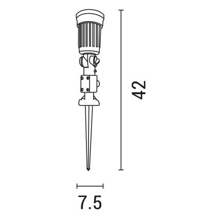 Āra lampa 1xE27/15W/230V IP44 melna