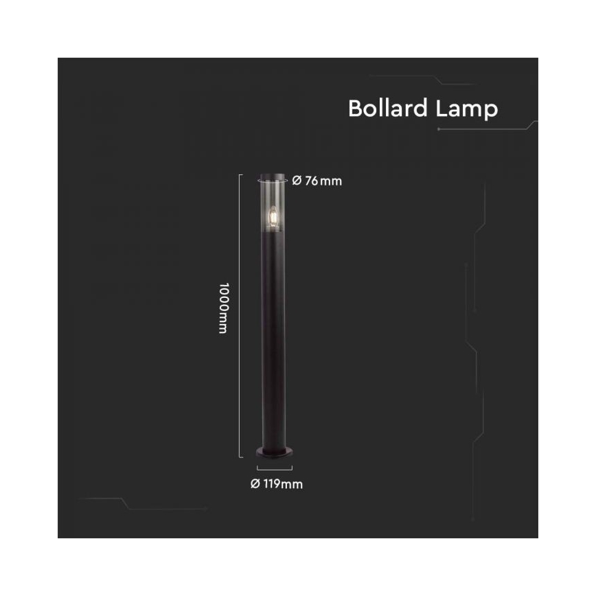 Āra lampa 1xE27/18W/230V IP44 100 cm