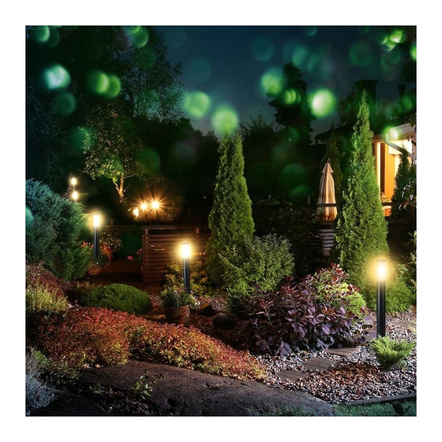 Āra lampa 1xE27/60W/230V IP44 110cm pelēka