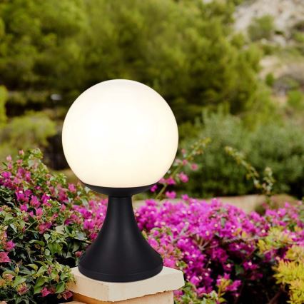 Āra lampa 1xE27/60W/230V IP44 33 cm melna