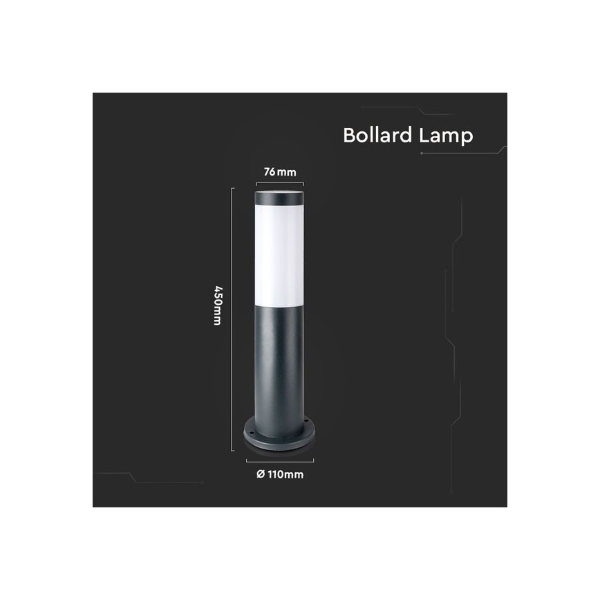 Āra lampa 1xE27/60W/230V IP44 45cm antracīta