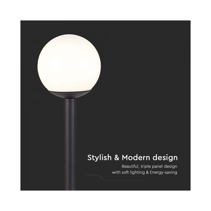 Āra lampa 1xE27/60W/230V IP44 97 cm melna