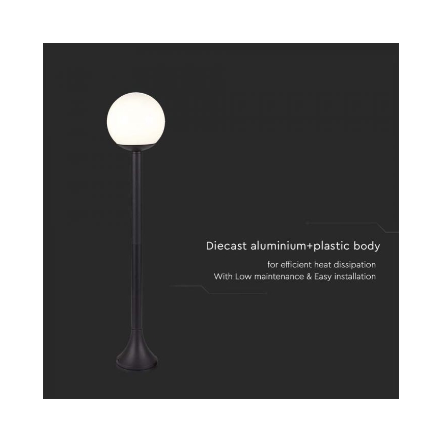 Āra lampa 1xE27/60W/230V IP44 97 cm melna