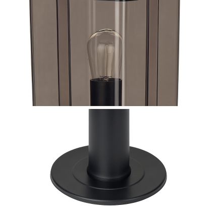 Āra lampa 1xE27/60W/230V IP44 melna/dūmota brūna