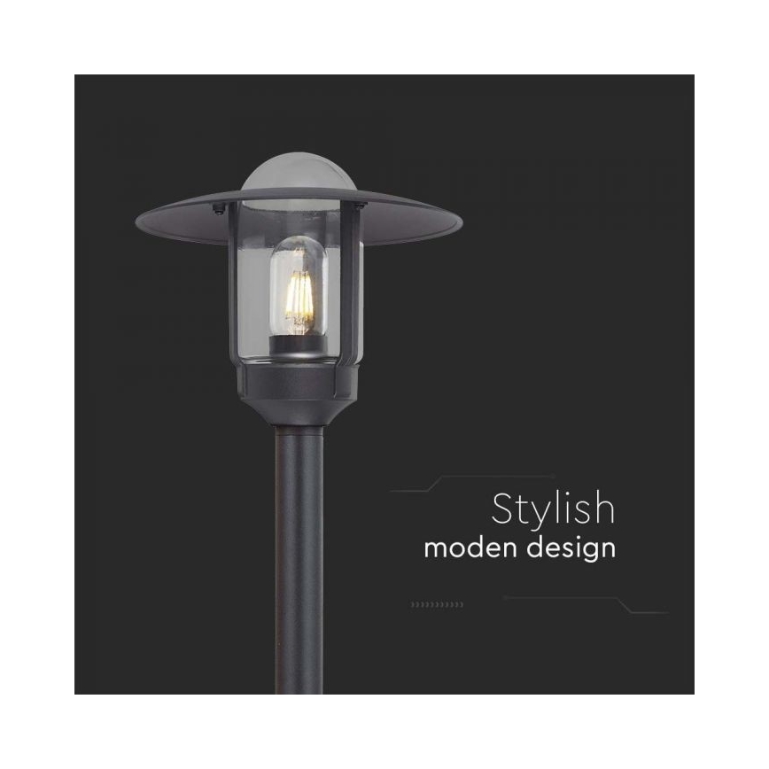 Āra lampa 1xE27/60W/230V IP44 melna
