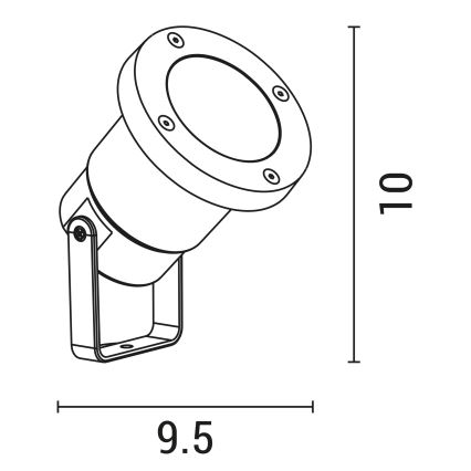 Āra lampa 1xGU10/5W/230V IP65 balta