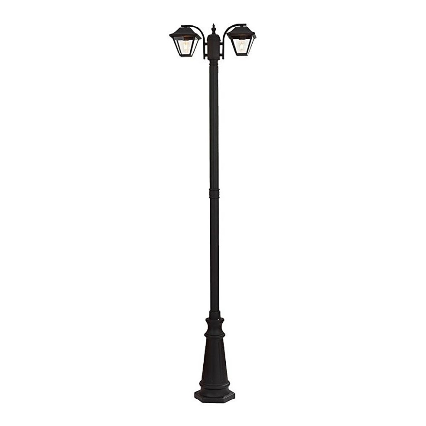 Āra lampa  2xE27/60W/230V IP44 232 cm melna