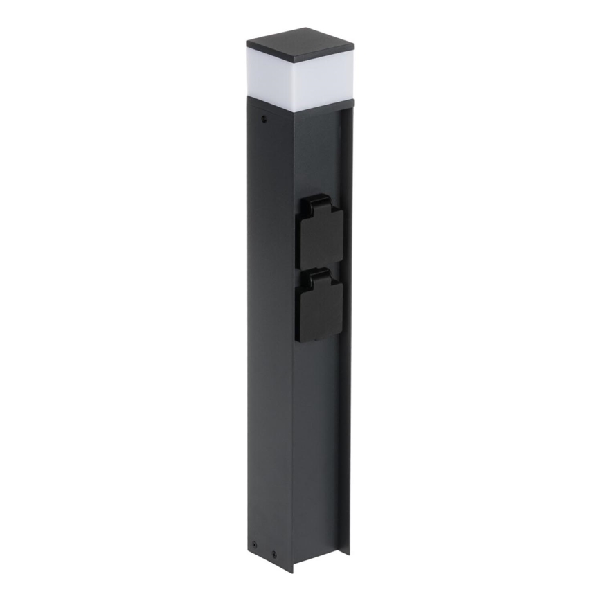 Āra lampa ar 2 kontaktligzdām DASTEN 1xG9/11W/230V 50 cm IP44 melna