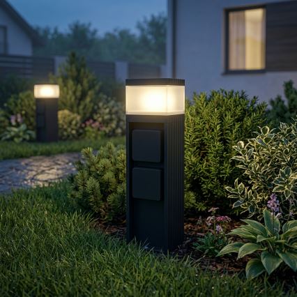 Āra lampa ar 2 ligzdām VESPER 1xG9/5W/230V IP54 30 cm melna
