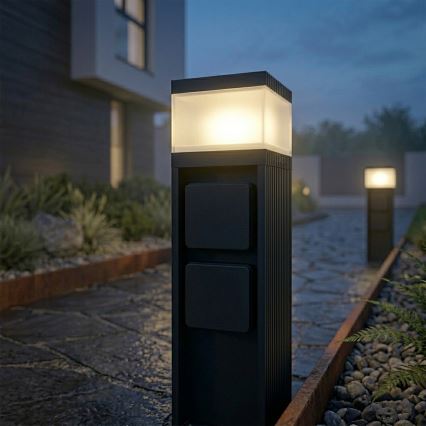 Āra lampa ar 2 ligzdām VESPER 1xG9/5W/230V IP54 30 cm melna