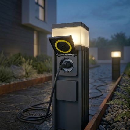 Āra lampa ar 2 ligzdām VESPER 1xG9/5W/230V IP54 30 cm melna