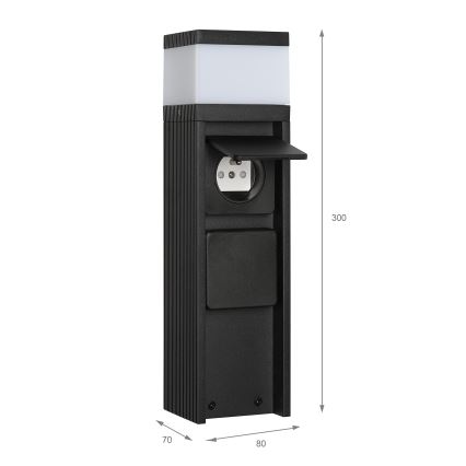 Āra lampa ar 2 ligzdām VESPER 1xG9/5W/230V IP54 30 cm melna