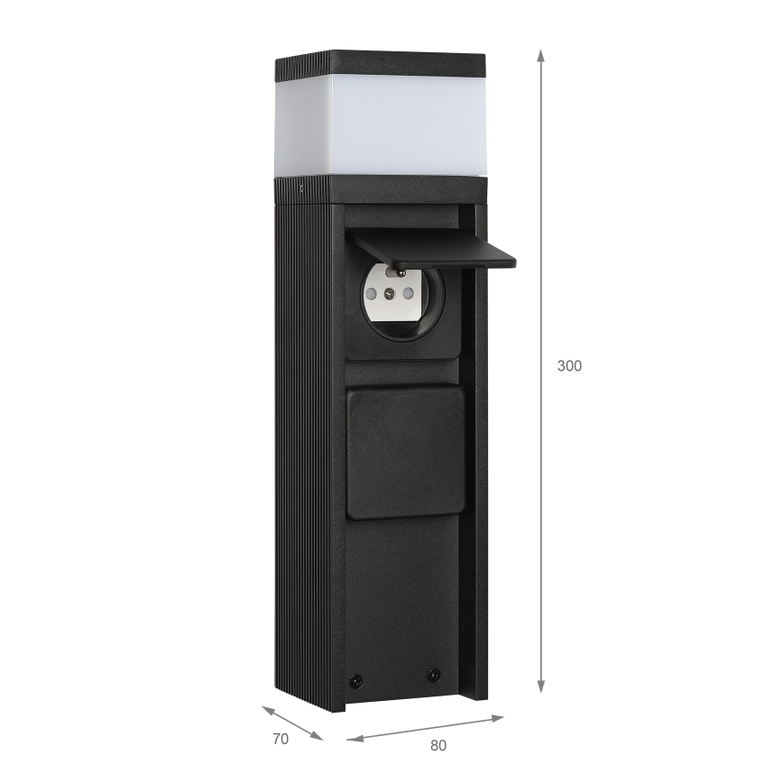 Āra lampa ar 2 ligzdām VESPER 1xG9/5W/230V IP54 30 cm melna