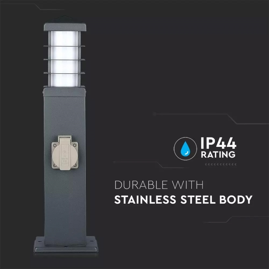 Āra lampa ar kontaktligzdām SCHUKO 1xE27/13W/230V IP44