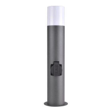 Āra lampa ar kontaktligzdu DALLAS 1xE27/12W/230V IP44 antracīta