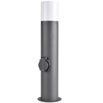 Āra lampa ar kontaktligzdu DALLAS 1xE27/12W/230V IP44 antracīta