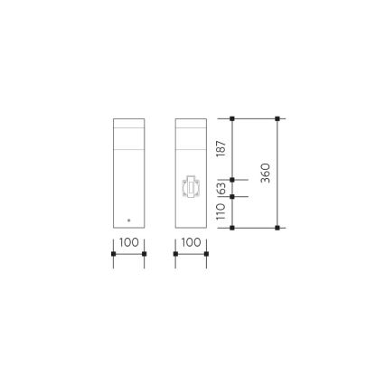 Āra lampa ar kontaktligzdu GARD 1xE14/60W/230V SCHUKO IP44