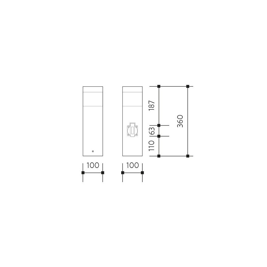 Āra lampa ar kontaktligzdu GARD 1xE14/60W/230V SCHUKO IP44