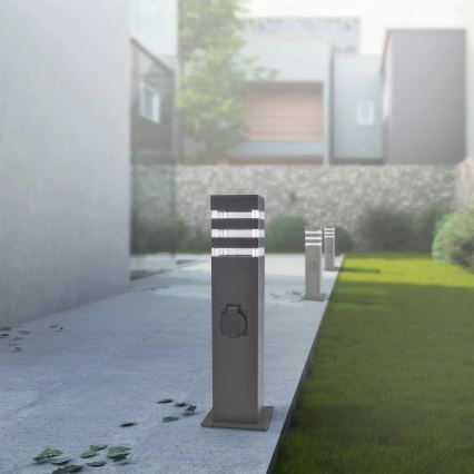 Āra lampa ar kontaktligzdu TEKSAS 1xE27/20W/230V IP54 44 cm