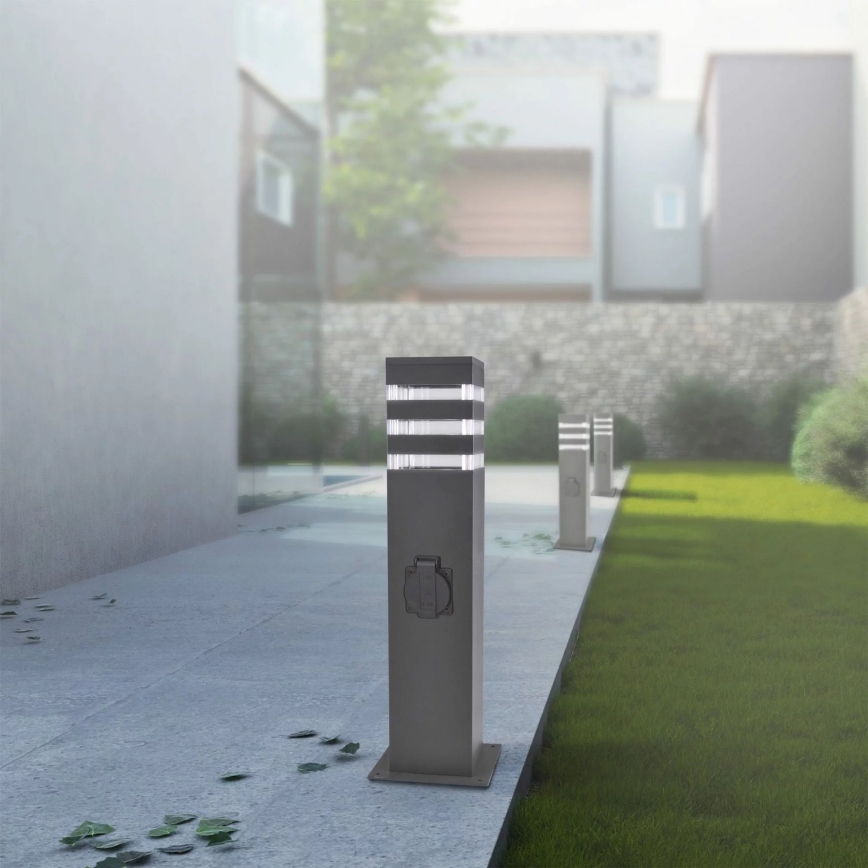 Āra lampa ar kontaktligzdu TEKSAS 1xE27/20W/230V IP54 44 cm