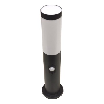 Āra lampa ar sensoru LOPPA, 1x E27, 60 W, 230 V, 45 cm, IP44, melna