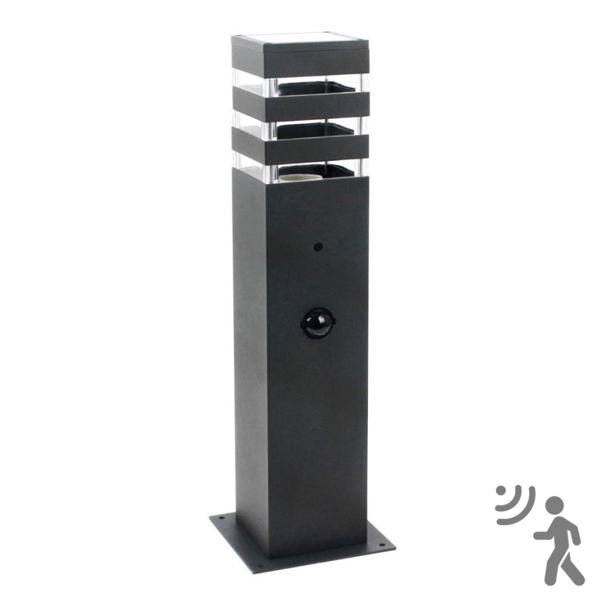 Āra lampa ar sensoru TEKSAS 1xE27/12W/230V IP44 44 cm antracīta