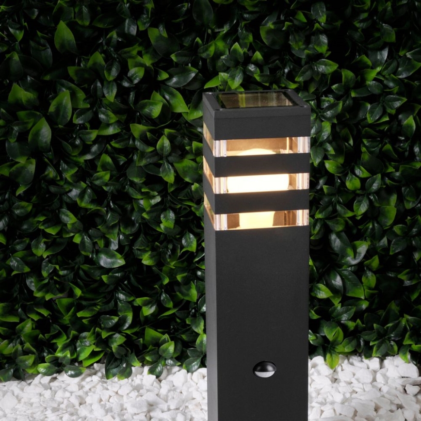 Āra lampa ar sensoru TEKSAS 1xE27/12W/230V IP44 44 cm antracīta