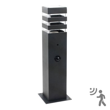 Āra lampa ar sensoru TEKSAS 1xE27/12W/230V IP44 44 cm antracīts