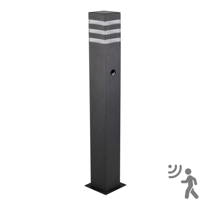 Āra lampa ar sensoru TEKSAS 1xE27/12W/230V IP44 74 cm antracīta