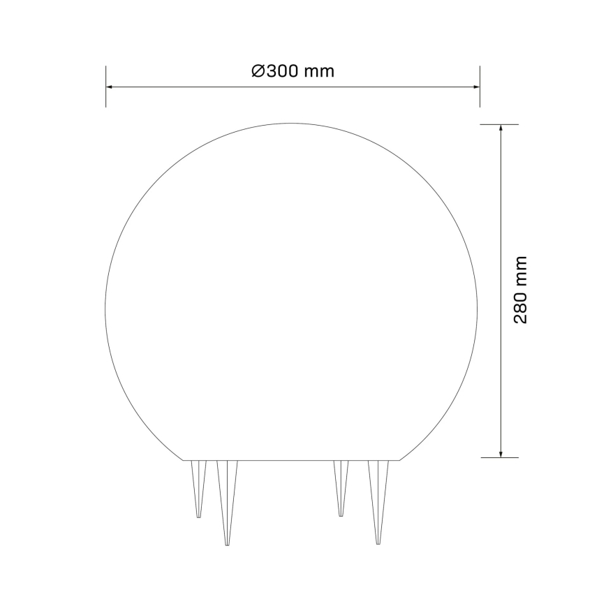 Āra lampa ARGENTO 1xE27/15W/230V d. 30 cm IP65 balta
