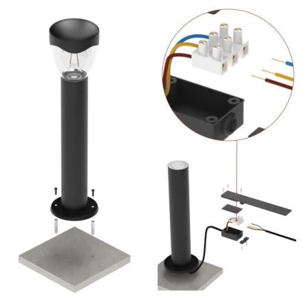Āra lampa ARTEO 1xE27/15W/230V IP44 50 cm