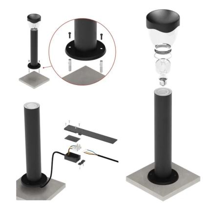 Āra lampa ARTEO 1xE27/15W/230V IP44 80 cm
