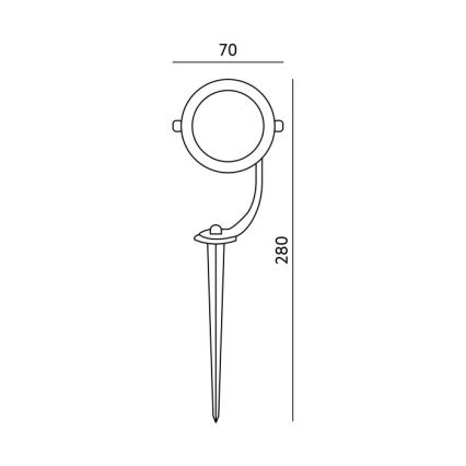 Āra lampa BLAKE UNO 1xGU10/35W/230V IP65 melna