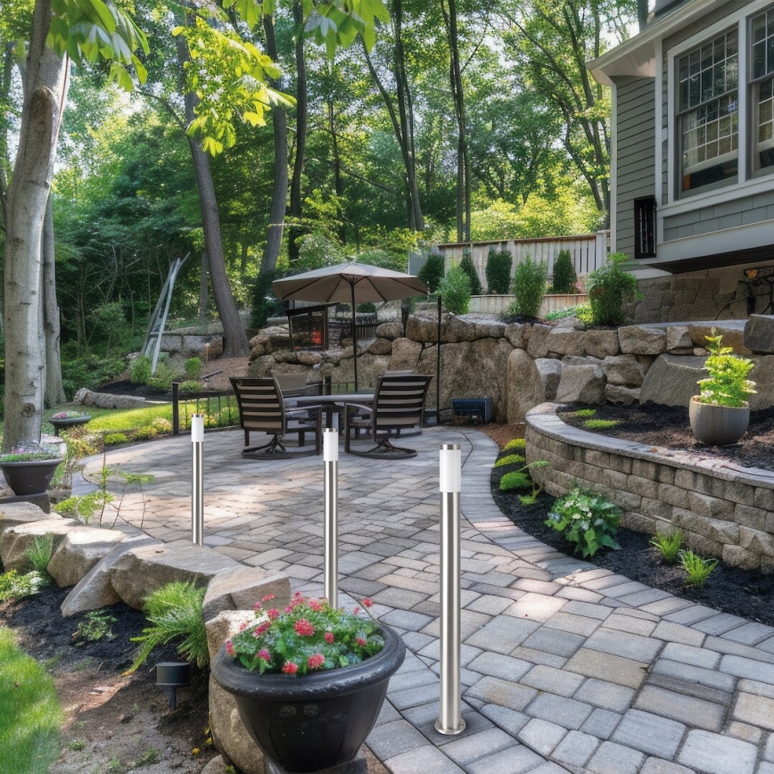 Āra lampa BROOKLYN 1xE27/60W/230V 45 cm IP44 matēts hroms
