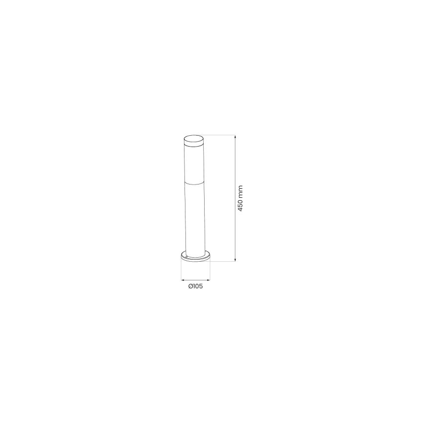 Āra lampa BROOKLYN 1xE27/60W/230V 45 cm IP44 matēts hroms