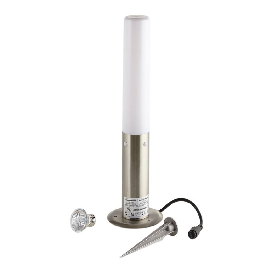 Āra lampa EASY CONNECT 1xE27/20W/230V IP44 nerūsējošs tērauds