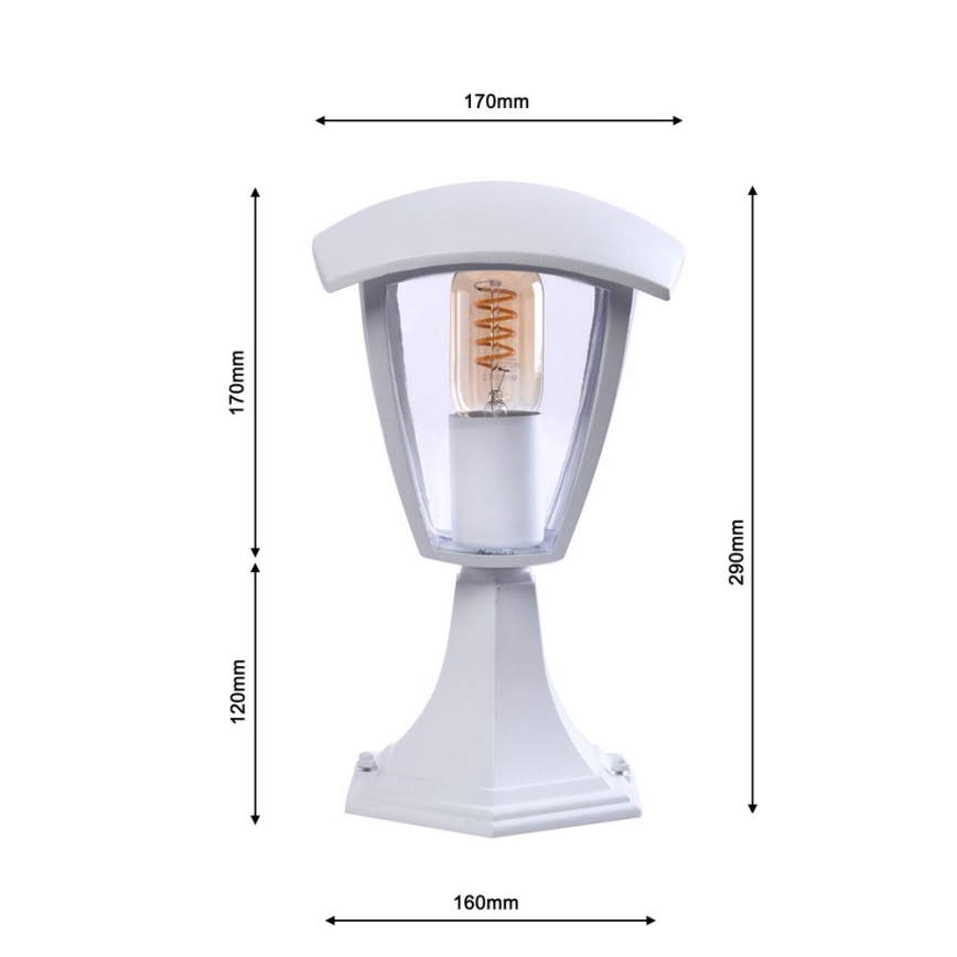 Āra lampa FOX 1xE27/40W/230V IP44 balts