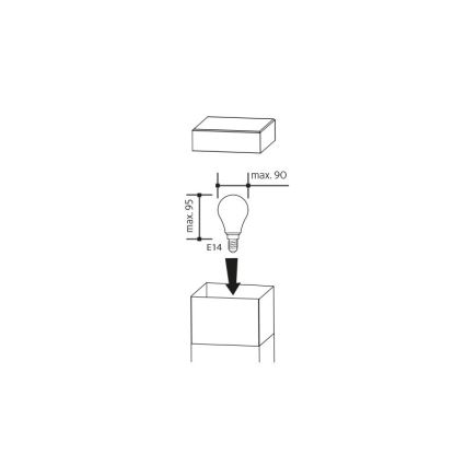 Āra lampa GARD 1xE14/60W/230V IP44