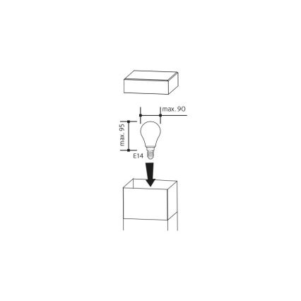 Āra lampa GARD 1xE14/60W/230V IP44