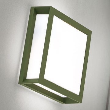 Āra lampa HENRY 2xE27/15W/230V 26x26 cm IP44 zaļa