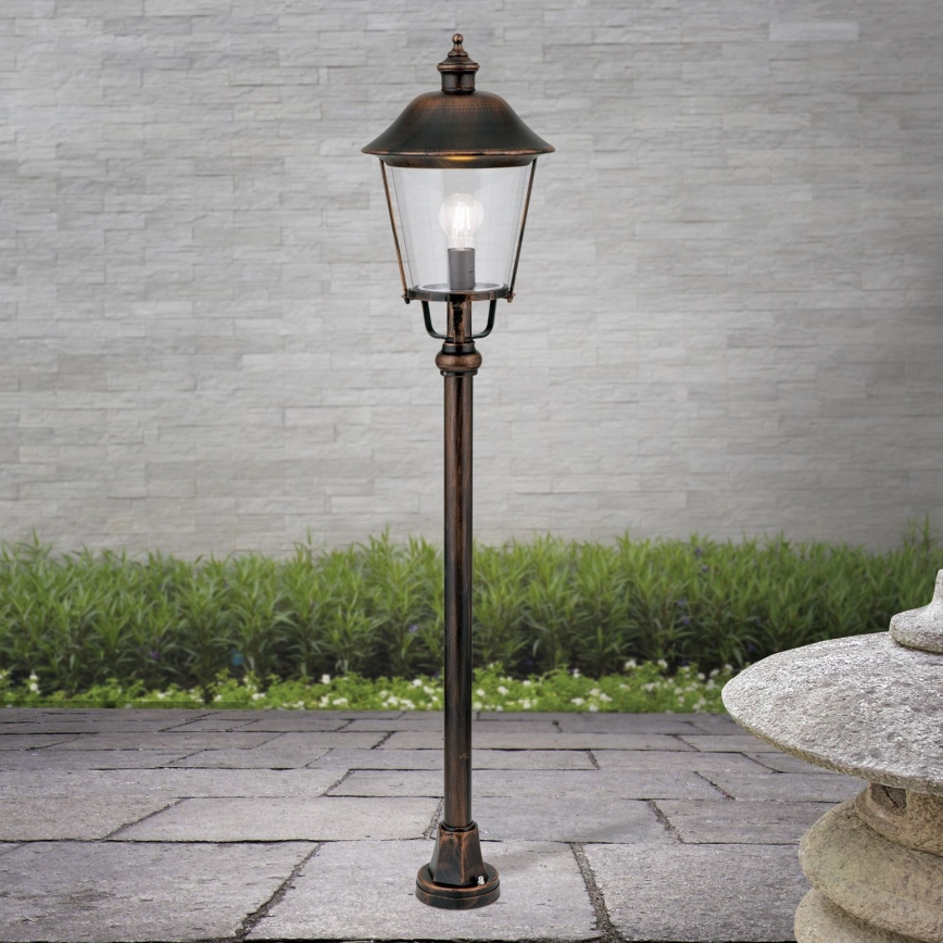 Āra lampa KENZO 1xE27/100W/230V IP44 bronza/patina