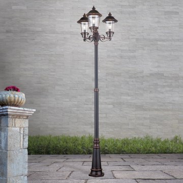 Āra lampa KENZO 3xE27/100W/230V IP44 bronza/patina