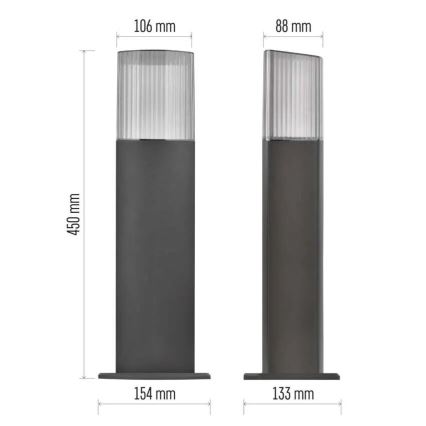 Āra lampa LANA 1xE27/25W/230V IP54 45 cm