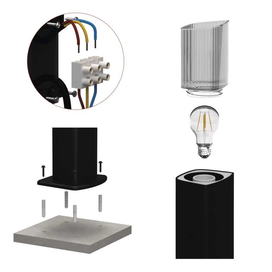 Āra lampa LANA 1xE27/25W/230V IP54 75 cm