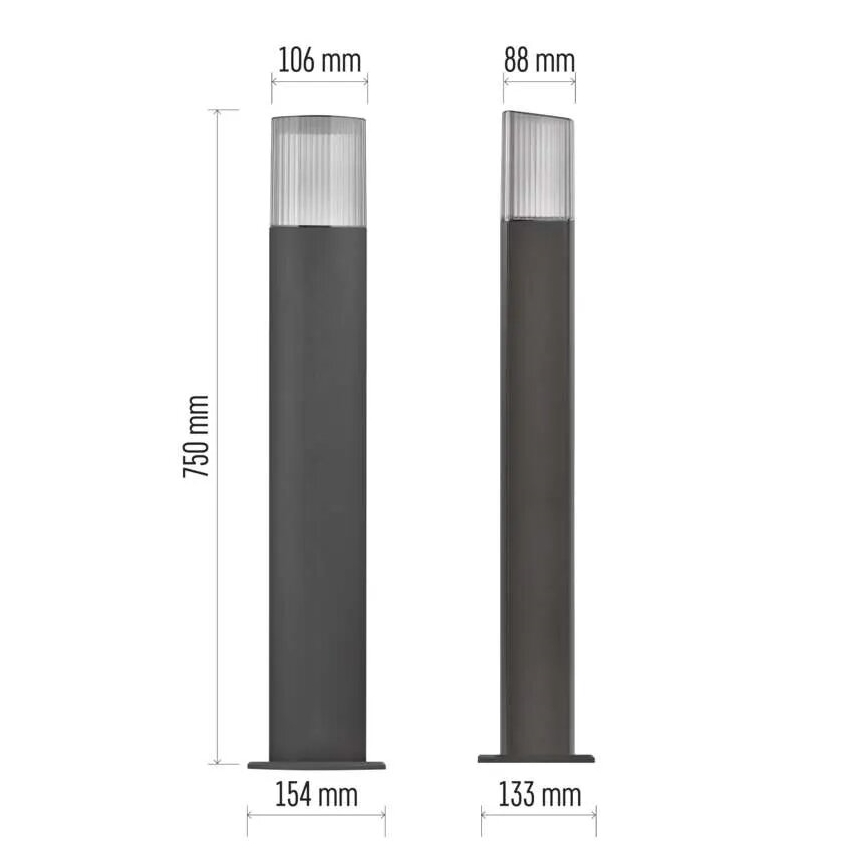 Āra lampa LANA 1xE27/25W/230V IP54 75 cm